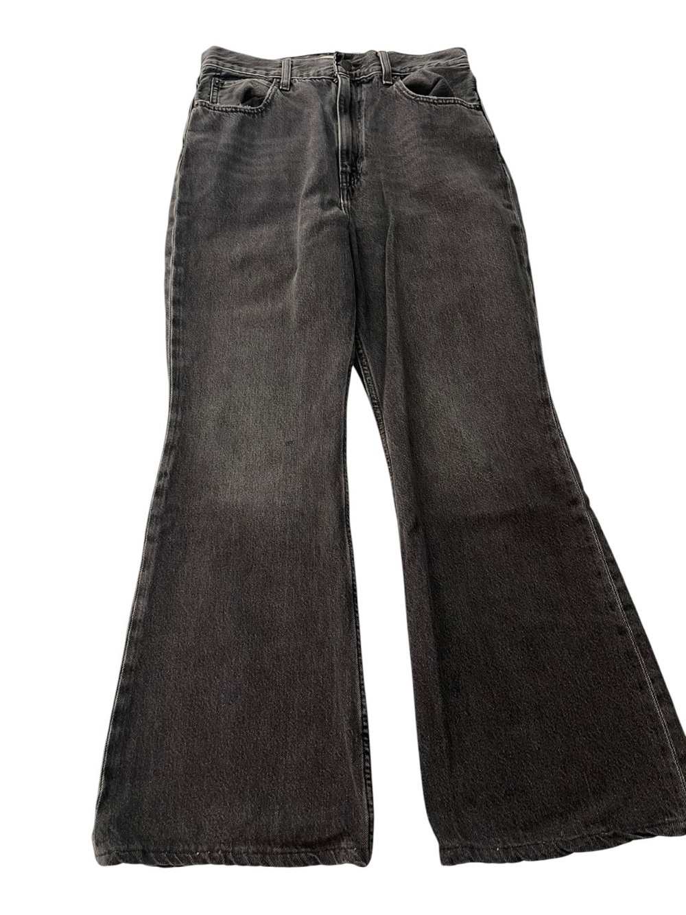 Levi’s Premium 70s High Flare Jeans 29 Black Wash High Rise Wide Leg Denim